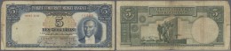 Turkey / Türkei: 5 Lira ND(1937) P. 127, Strong Center Fold, Staining In Paper, Borders Worn Causing Border Tears, - Türkei