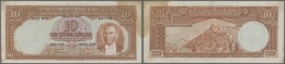 Turkey / Türkei: 10 Lira ND(1938) P. 128, Only Slight Folds And Very Strong Paper, Staining At Upper Right Corner, - Turquie