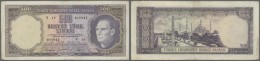Turkey / Türkei: 500 Lira ND(1968) P. 183, Vertical Folds, Corner Folds, No Holes Or Tears, Paper Still Strong, Con - Türkei