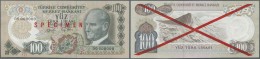 Turkey / Türkei: 100 Lira ND(1972) Specimen P. 189s With Zero Serial Numbers And Red Specimen Overprint, Handwritte - Turquie