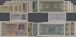 Ukraina / Ukraine: Highly Rare Set With 11 Banknotes Ukraine Zentralnotenbank 1942 During The German Occupation Comprisi - Ukraine