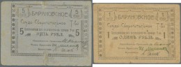 Ukraina / Ukraine: Baranovsk Zhytomir Oblast 1 And 5 Rubles ND, P.NL (R 13478, 13480) In Fine Condition (2 Pcs.) - Ukraine