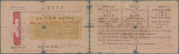 Ukraina / Ukraine: Dubno Rivne Oblast 3 Rubles 1918, P.NL (R 14210), Very Rare Banknote With Text In Hebrew, Polish And - Ukraine