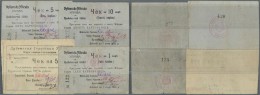 Ukraina / Ukraine: Dubno Rivne Oblast Set With 8 Banknotes 5 Rubles 1918, 3 X 1, 2 X 3, 5 And 10 Karbovanets 1920, P.NL - Ukraine