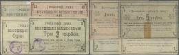 Ukraina / Ukraine: Novo-Ushytsk City Government Set With 9 Banknotes 1, 2 X 3, 4 X 5 And 2 X 10 Karbovantsiv 1919, P.NL - Ukraine