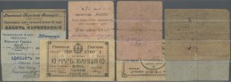 Ukraina / Ukraine: Rivne, Set With 17 Payment Receipts For 1, 3 And 5 Rubles And 5, 10 And 20 Karbovantsiv 1919, P.NL (R - Ukraine