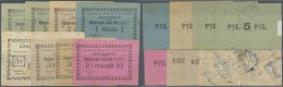 Ukraina / Ukraine: Tulchyn, Vinnytsia Oblast Set With 8 Small Bons 2 X 50 Kopeks, 1, 2 X 3, 2 X 5 And 10 Rubles ND, P.NL - Ukraine