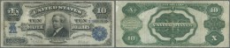 United States Of America: 10 Dollars Silver Certificates Series 1908 With Signatures  Parker & Burke, P.341, Very Ra - Other & Unclassified