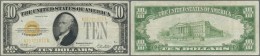 United States Of America: United States Treasury 10 Dollars Gold Certificate Series 1928, P.400, Several Handling Marks - Other & Unclassified