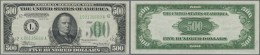 United States Of America: 500 Dollars Series 1934 With Signatures Julian & Morgenthau, P.434, Very Nice Condition Wi - Autres & Non Classés