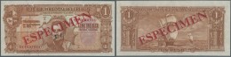 Uruguay: 1 Peso 1939 Specimen P. 35s, Zero Serial Numbers, Red Specimen Overprint, Vertical Folds And Light Handling In - Uruguay