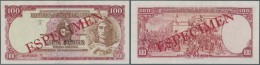 Uruguay: 100 Pesos 1939 Specimen P. 39s, Zero Serial Numbers, Red Specimen Overprint, Light Handling In Paper, Light Wav - Uruguay