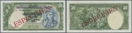 Uruguay: 500 Pesos 1939 Specimen P. 40s, Zero Serial Numbers, Red Specimen Overprint, Light Handling In Paper, Condition - Uruguay