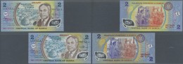 Western Samoa / West-Samoa: Pair Of The 2 Tala ND(1990) Commemorating The Golden Jubilee Of Service Of Head Of State Mal - Samoa