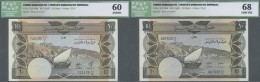 Yemen / Jemen: Yemen D.R.: Set Of 2 Notes 10 Dinars ND(1984) & ND(1988) P. 9a, B, Both ICG Graded, The P. 9a As 60 A - Jemen