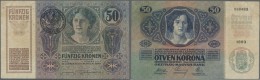 Yugoslavia / Jugoslavien: 50 Kronen ND(1919), Stamp On Austria # 15, P.3, Used Condition With Several Folds And Stains, - Yugoslavia