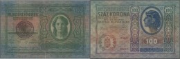 Yugoslavia / Jugoslavien: 100 Kronen ND(1919), Stamp On Austria # 12, P.4, Several Folds And Creases In The Paper, Small - Yugoslavia