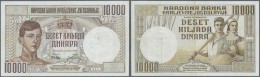 Yugoslavia / Jugoslavien: 10.000 Dinara 1936, P.34, Very Nice Looking Banknote With Bright Colors And Still Crisp Paper, - Jugoslawien