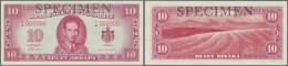 Yugoslavia / Jugoslavien: Not Issued Banknote 10 Dinara Series 1943 Specimen, P.35Bs, In Perfect UNC Condition. Extremel - Jugoslawien