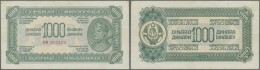 Yugoslavia / Jugoslavien: 1000 Dinara 1944, P.55 In Excellent Condition With Soft Vertical Bend At Center, Minor Creases - Jugoslawien