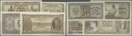 Yugoslavia / Jugoslavien: Set With 2 Banknotes Series 1946 Containing 50 And 100 1946, P.64a, 65b, 50 Dinara In Fine Con - Jugoslawien