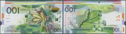 Testbanknoten: Switzerland: Test Note KBA GIORI "001 Cash Cycle", Beautiful Intaglio Printed Test Note With OVI Ink Feat - Fiktive & Specimen