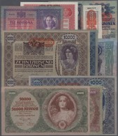 Austria / Österreich: Huge Lot With 157 Banknotes Austria 1904 Up To The 1920's With A Lot Of Better Notes And High - Autriche