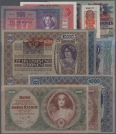 Austria / Österreich: Huge Lot With 157 Banknotes Austria 1904 Up To The 1920's With A Lot Of Better Notes And High - Austria