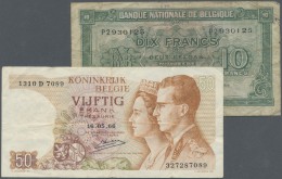 Belgium / Belgien: 1943/1964 (ca.), Ex Pick 122-139, Quantity Lot With 406 Banknotes In Good To Mixed Quality, Sorted An - Sonstige & Ohne Zuordnung