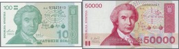 Croatia / Kroatien: 1991/1993 (ca.), Ex Pick 16-26, Pick R 7-23 And Others, Quantity Lot With 1241 Banknotes In Good To - Kroatien