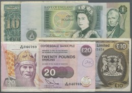 Great Britain / Großbritannien: Set Of 15 Banknotes From The British Authorities, Including 20 Pounds Scotland Cly - Autres & Non Classés