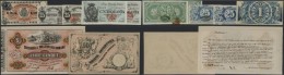 Italian States: Very Interesting Set With 7 Banknotes 50 Lire 1848 Venetian Republic Moneta Patriottica P.S189, 5 Lire 1 - Autres & Non Classés