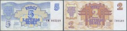 Latvia / Lettland: 1992 (ca.), Ex Pick 35-37, Quantity Lot With 174 Banknotes In Good To Mixed Quality, Sorted And Class - Lettland