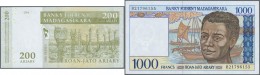 Madagascar: 1994/2008 (ca.), Ex Pick 75-NEW, Quantity Lot With 127 Banknotes In Good To Mixed Quality, Sorted And Classi - Madagaskar
