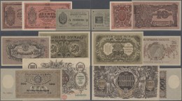 Ukraina / Ukraine: Huge Lot With 61 Banknotes Of The 1918/1919 State Issues Containing 9 X 10 Karbovantsiv With Serial L - Ukraine