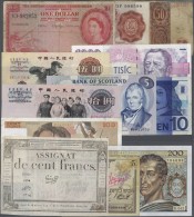 Alle Welt: Small Collection With 178 Banknotes From All Over The World With A Lot Of Interesting Notes Containg For Exam - Autres & Non Classés