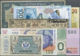 Alle Welt: Set Of 73 Banknotes From All Over The World In Different Conditions Containing The Following Countries: Japan - Autres & Non Classés