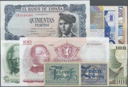 Alle Welt: Set Of 87 Banknotes Europe Containing The Following Countries: Spain, Switzerland, Netherlands, Croatia, Norw - Autres & Non Classés