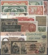 Alle Welt: Lot With 136 Banknotes Argentina And Peru, Mostly Common Modern Notes In XF-UNC Condition, But Also A Few Bet - Other & Unclassified
