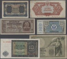 Alle Welt: Collectors Book With 56 Banknotes Germany, Germany Democratic Republic, USA Military Payment Certificates, Uk - Other & Unclassified