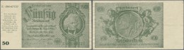 Deutschland - Deutsches Reich Bis 1945: 50 Reichsmark "Schörner", Notausgabe 1945, Ro.181, Mehrfach Geknickt Mit Kl - Sonstige & Ohne Zuordnung