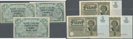 Deutschland - Bank Deutscher Länder + Bundesrepublik Deutschland: Kleines Lot Mit 3 Banknoten Zu 1/2 DM 1948 Mit "B - Autres & Non Classés