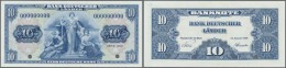 Deutschland - Bank Deutscher Länder + Bundesrepublik Deutschland: 10 DM 1949 MUSTER Mit Aufdruck "SPECIMEN" Und Ser - Other & Unclassified