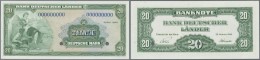 Deutschland - Bank Deutscher Länder + Bundesrepublik Deutschland: 20 DM 1949 MUSTER, Ro.260M1 Mit Entwertungsl&ouml - Autres & Non Classés