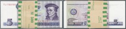 Deutschland - DDR: Original Bündel Der Staatsbank Mit Banderole Mit 100 Noten Zu 5 Mark 1975 (1987), Ro.361c Mit Fo - Sonstige & Ohne Zuordnung