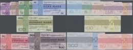 Deutschland - DDR: Kompletter Satz Forumschecks Von 50 Pfennig Bis 500 Mark, Inklusive Der Seltenen 100 Mark, Ro.367-373 - Sonstige & Ohne Zuordnung