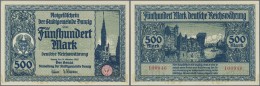 Deutschland - Nebengebiete Deutsches Reich: Danzig: 500 Mark 1922 Ro.793, Mit Einer Sehr Leichten Delle Am Linken Rand U - Sonstige & Ohne Zuordnung