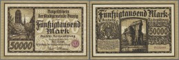 Deutschland - Nebengebiete Deutsches Reich: Danzig: 50.000 Mark 1923 Ro.798, Untere Rechte Und Linke Ecke Leicht Besto&s - Autres & Non Classés