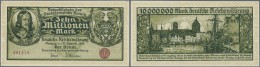 Deutschland - Nebengebiete Deutsches Reich: Danzig: 10 Millionen Mark 1923 Ro.804a, Leicht Angestossene Ecke Unten Und O - Other & Unclassified