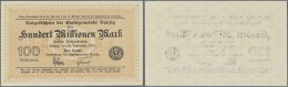 Deutschland - Nebengebiete Deutsches Reich: Danzig: 100 Millionen Mark 1923 Ro.806, In Kassenfrischer Erhaltung: UNC.  / - Sonstige & Ohne Zuordnung